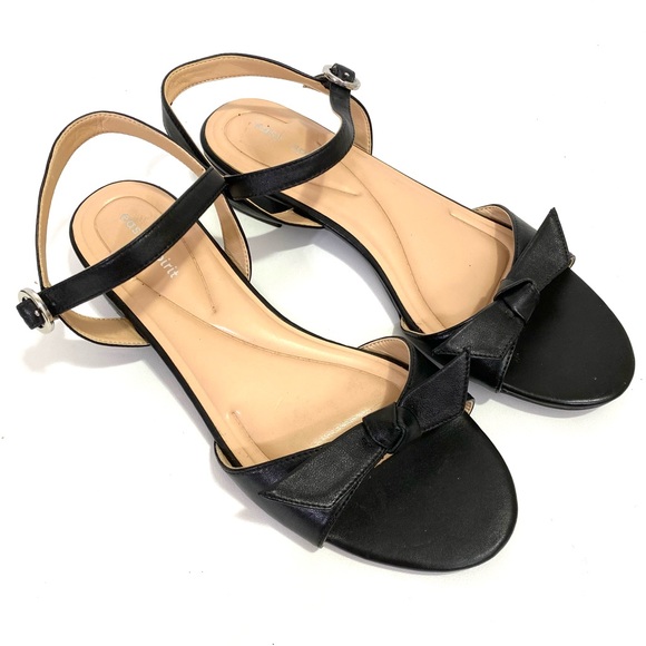 Easy Spirit Flat Ankle Strap Black Sandals 9.5 M Open Toe Bow Round Toe - Picture 9 of 12